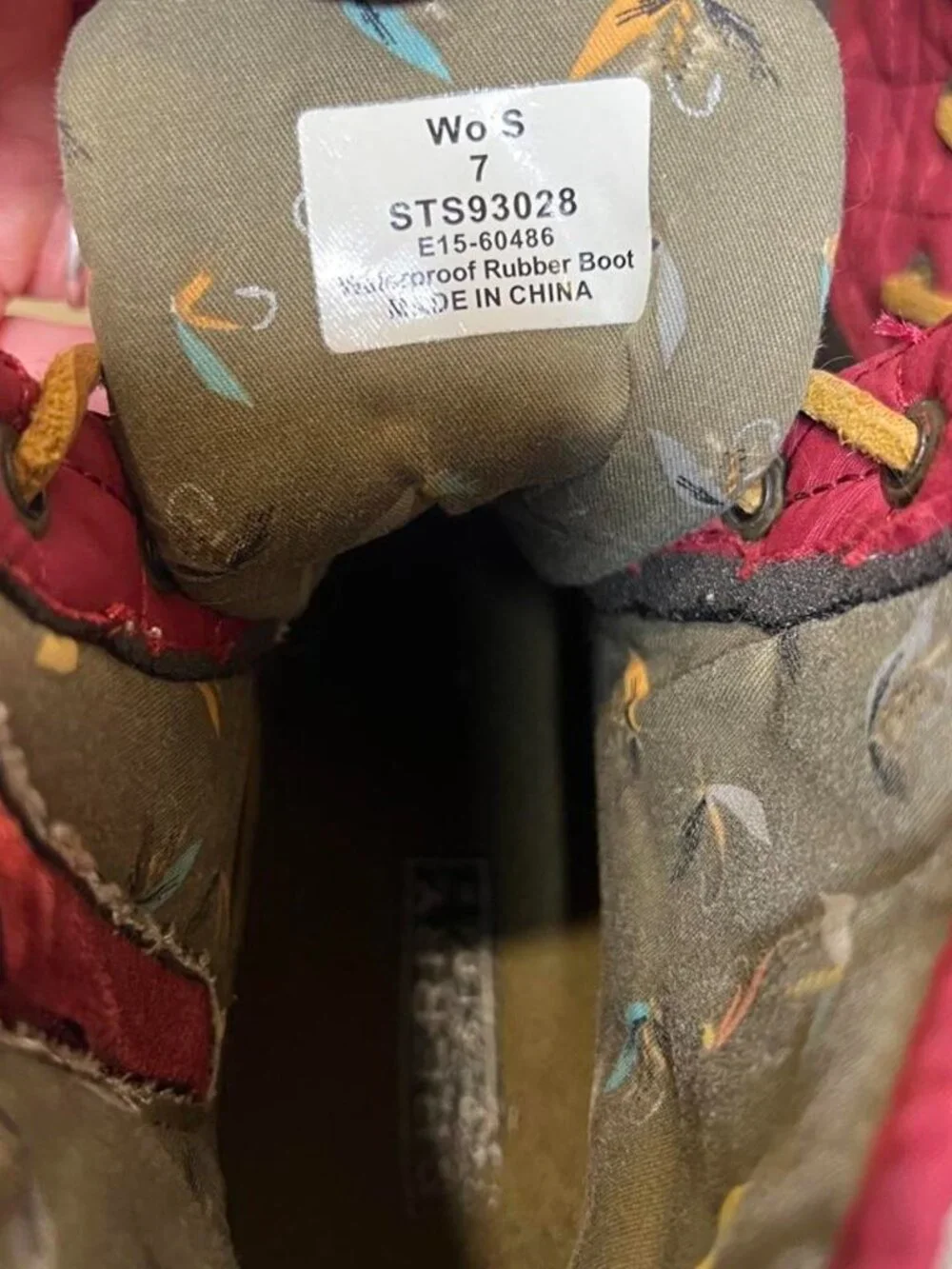 Sperry Saltwater Women’s Ankle Duck Rain Boots Quilted Waterproof Lace-Up 7